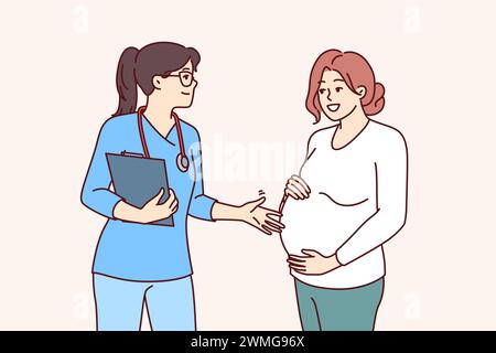 Medical care from obstetrician gynecologist to pregnant woman ...