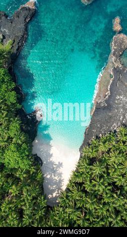Amazing view from bateria beach at ilheu das rolas at Sao Tome,Africa Stock Photo