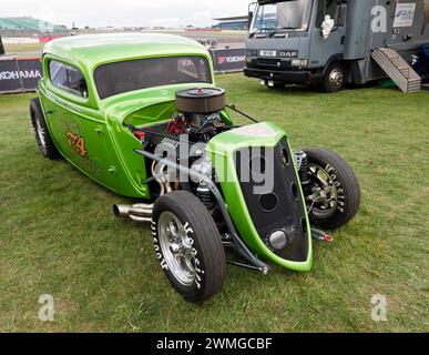 Customized Hot Rod, on display on display in the Yokohama Shift and Drift Zone of the 2023 Silverstone Festival Stock Photo