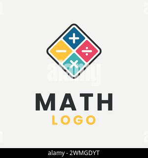 Mathematic vector logo for education student or math course Stock Vector