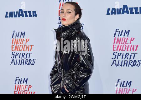 Santa Monica, United States. 25th Feb, 2024. SANTA MONICA, LOS ANGELES, CALIFORNIA, USA - FEBRUARY 25: Noomi Rapace wearing vintage Jeremy Scott arrives at the 2024 Film Independent Spirit Awards (39th Annual Film Independent Spirit Awards) held at the Santa Monica Beach on February 25, 2024 in Santa Monica, Los Angeles, California, United States. ( Credit: Image Press Agency/Alamy Live News Stock Photo