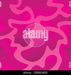 Abstract backdrop modern gradient pink colour liquid shape background, template for website, banner art, poster design, wallpaper, vector illustration Stock Vector