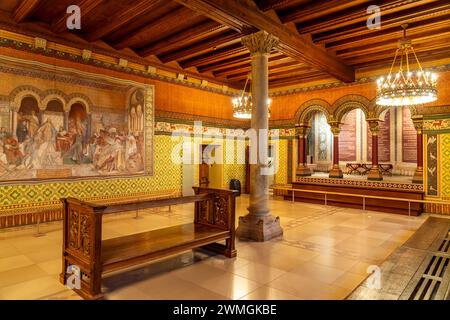 Wartburg Sängersaal Der Sängersaal der Wartburg in Eisenach, Thüringen, Deutschland Sängersaal Singers Hall of the Wartburg castle in Eisenach, Thurin Stock Photo