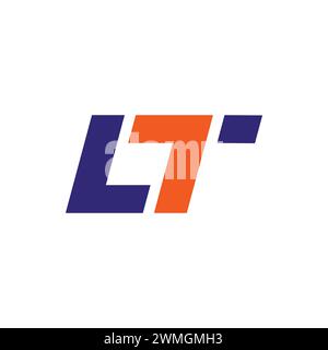 Initial lt letter logo design template abstract vector image. LT logo design. Initial LT letter logo design. Stock Vector