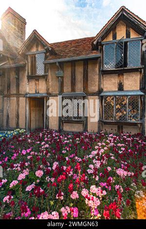 The historic home of William Shakespeare in Stratford Upon Avon, England. Stock Photo