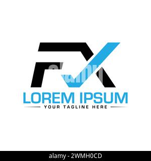 FX Letter Logo Design. Unique and Modern FX Logo. Stock Vector
