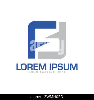 FF Letter Logo Design. Unique and Modern FF Logo Design. Stock Vector