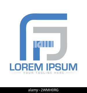 FJ Letter Logo Design. Unique and Modern FJ Logo Design. Stock Vector