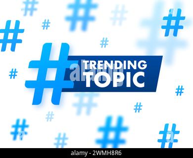 Trending topic icon badge. Ready for use in web or print design. Banner design. Trend vector illustration Stock Vector