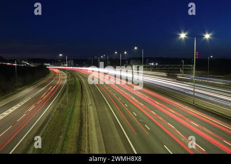 High Speed Traffic On the M1 By Hemel Hempstead Stock Photo