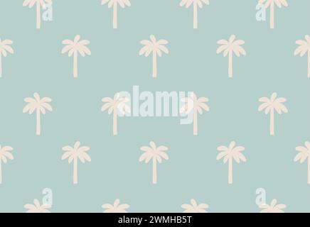 silhouette palm tree pattern for background. seamless vector pattern, textile, packaging, scrapbook. Vector illustration Stock Vector