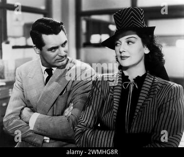 His Girl Friday  Cary Grant & Rosalind Russell Stock Photo