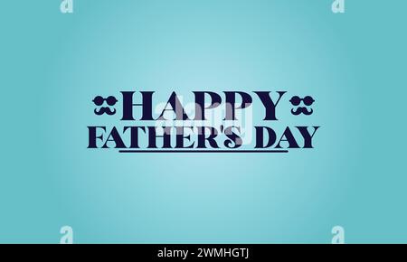 Happy Father's Day Text And Colorful background ilustration design Stock Vector