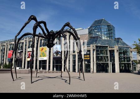 Maman Spider Sculpture by artist Louise Bourgeois and the National Gallery of Canada in Ottawa, Ontario, Canada Stock Photo