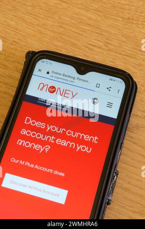 Virgin Money Website Webpage On An Android Smartphone Stock Photo