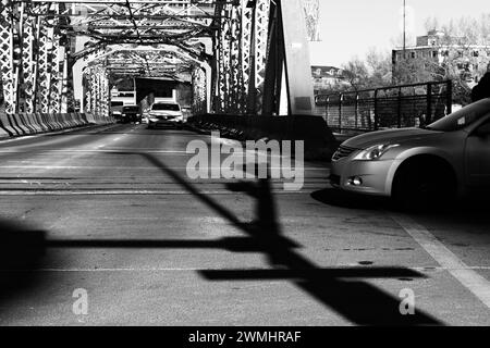 Traffic scene in Calgary Stock Photo