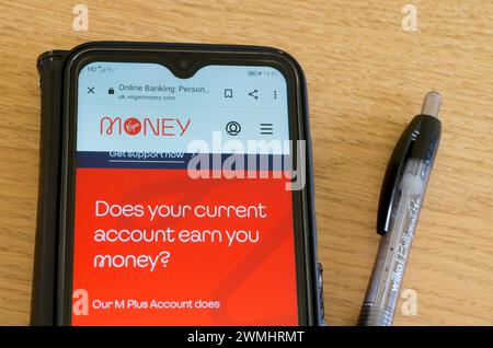 Virgin Money Website Webpage On An Android Smartphone Stock Photo