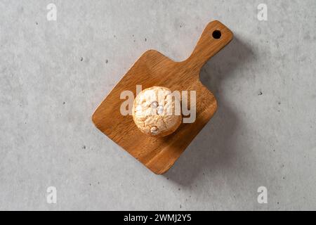 Chocolate dacquoise, chocolate, dacquoise, cheese, walnuts, salt, salt, caramel, snacks Stock Photo