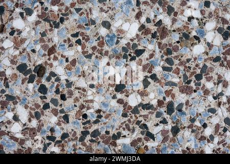 old mosaic stone wall background wallpaper Stock Photo