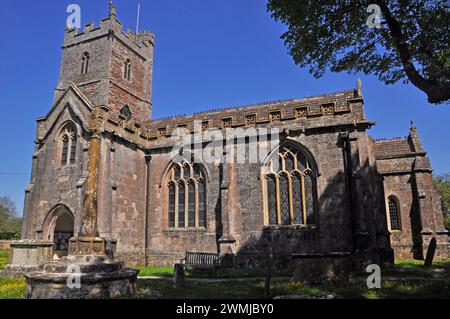 The Church of St Margaret in Spaxton on the Quantock hills in Somerset. Stock Photo