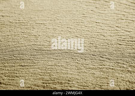 Sand, building material or sand on the beach Stock Photo