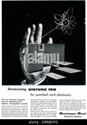 1954 Remington Rand/ Univac 120 Ad Stock Photo