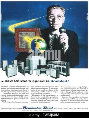 1950s USA Remington Rand/ Univac Ad Stock Photo