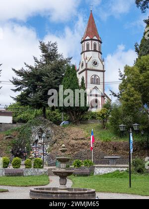 Church of the Sacred Heart of Jesus, Puerto Varas, Los Lagos Region, Chile Stock Photo
