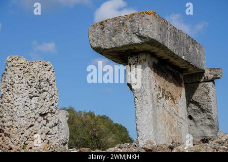 Talatí de Dalt prehistoric site, Maó, Menorca, Balearic Islands, Spain Stock Photo