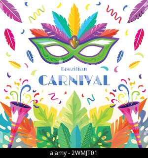 flat brazilian carnival design vector illustration Stock Vector