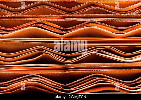 Close up detail of Copper Cathodes Stock Photo