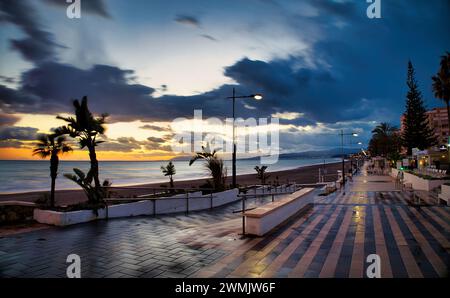 Rainy evening in Torrox Costa Provincia Malaga Spain Stock Photo