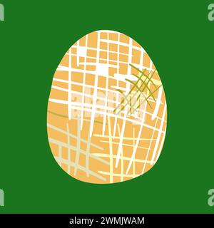 Happy Easter set of cards, posters or covers in modern minimalistic style eggs. Trendy cute templates for advertising and branding, congratulations or invitations Stock Vector