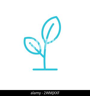 Growth, plant icon. From blue icon set. Stock Vector