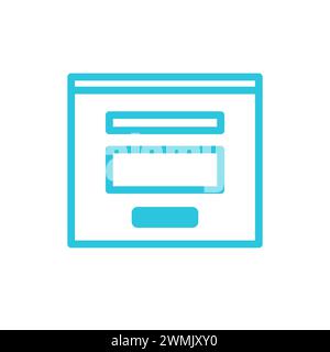 Simple online form. From blue icon set. Stock Vector