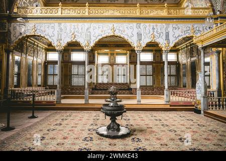 Ornate architectural detail in Topkapi Palace; Istanbul, Turkey Stock Photo