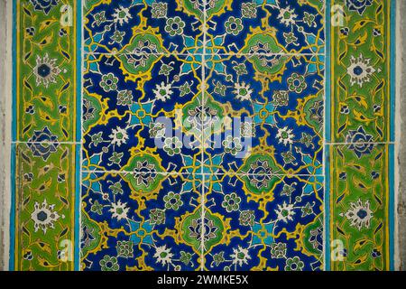 Detail of tiles in Topkapi Palace; Istanbul, Turkey Stock Photo