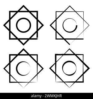 Rub el hizb islamic sign symbol vector. Stock Vector