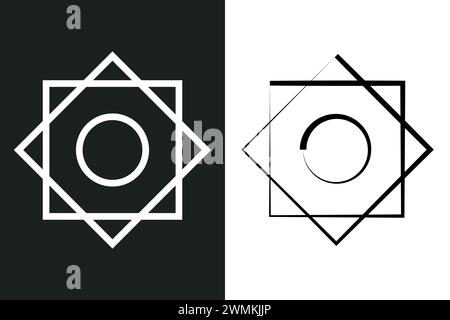 Rub el hizb islamic sign symbol vector. Stock Vector