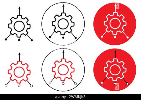 Vector consolidation icon set suitable for website UI designs. Stock Vector