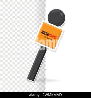 Hand drawn microphone icon vector illustration Stock Vector