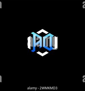 AD initial gaming concept ideas for esport team, twitch, streamer and gamer Stock Vector
