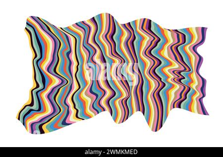 Vector illustration of modern colourful wavy liquefy seamless pattern of abstract fluid lines in the style of wallpaper cover template. Stock Vector