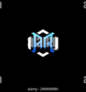 AR initial gaming concept ideas for esport team, twitch, streamer and gamer Stock Vector