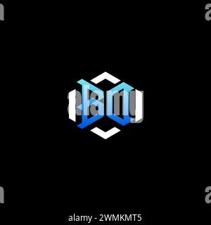 BD initial gaming concept ideas for esport team, twitch, streamer and gamer Stock Vector