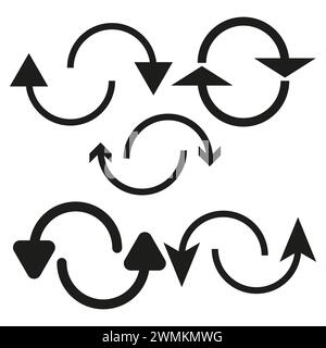 Rotating arrows design. Simple, effective cycle. Vector illustration. EPS 10. Stock Vector