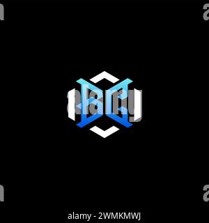 BC initial gaming concept ideas for esport team, twitch, streamer and gamer Stock Vector