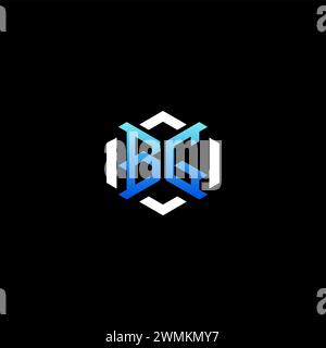 BG initial gaming concept ideas for esport team, twitch, streamer and gamer Stock Vector