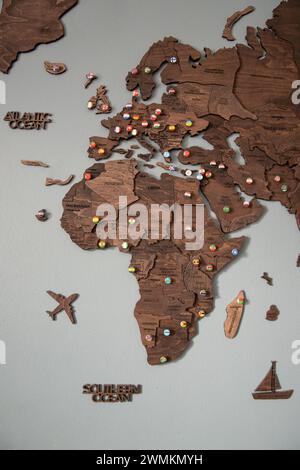 Europe Map with pins Stock Photo - Alamy