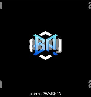 BP initial gaming concept ideas for esport team, twitch, streamer and gamer Stock Vector